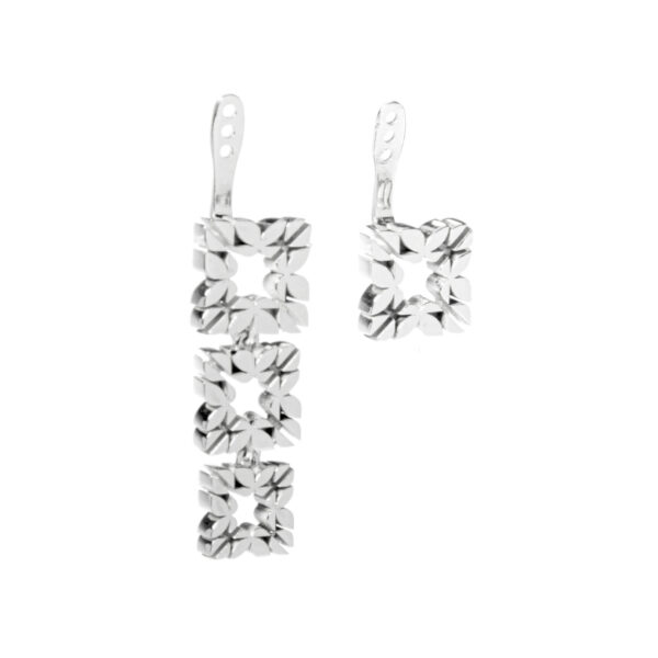 Monogram triplo e Monogram singolo Cler in Oro Bianco 9k
