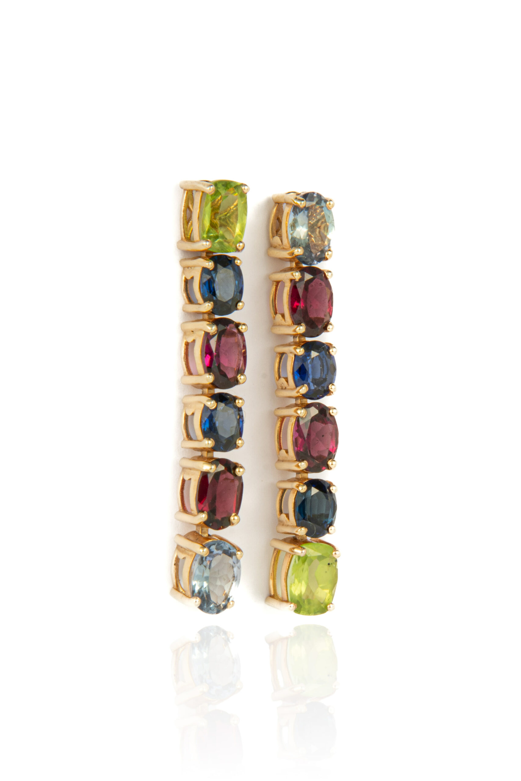 Orecchini a goccia Peridot in oro 9ct in scatola made in UK