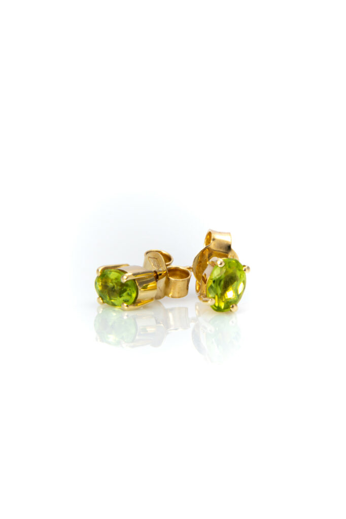 Orecchini A Forma Di Lumaca Con Peridoto In Oro Giallo 9K - MondePetit - In Scatola Regalo - 5