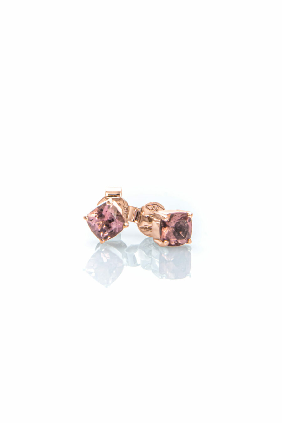 Orecchini in Oro Rosa Tormalina 1,08 ct