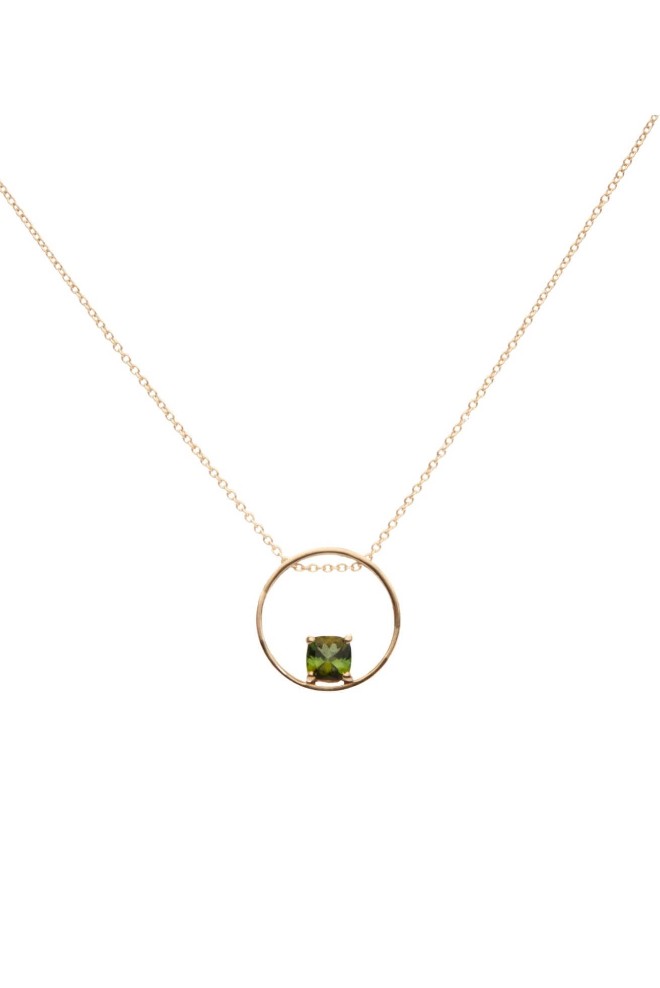 Collana in Oro Giallo 9k con Tormalina 0,57 ct