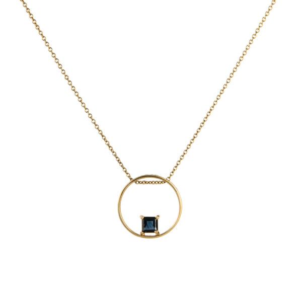 Collana in Oro Giallo 9k con Iolite 0,40 ct