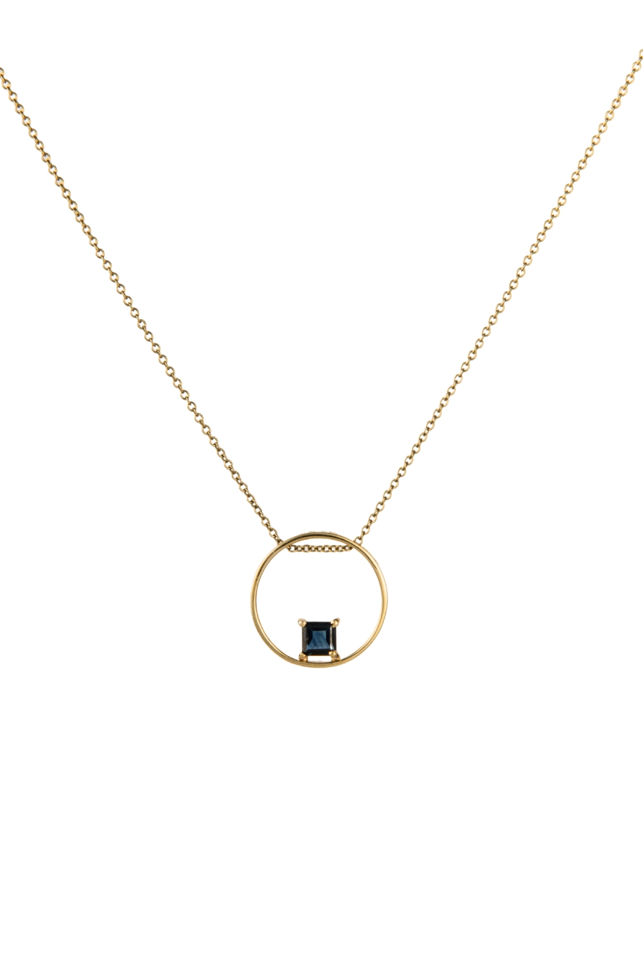 Collana in Oro Giallo 9k con Iolite 0,40 ct