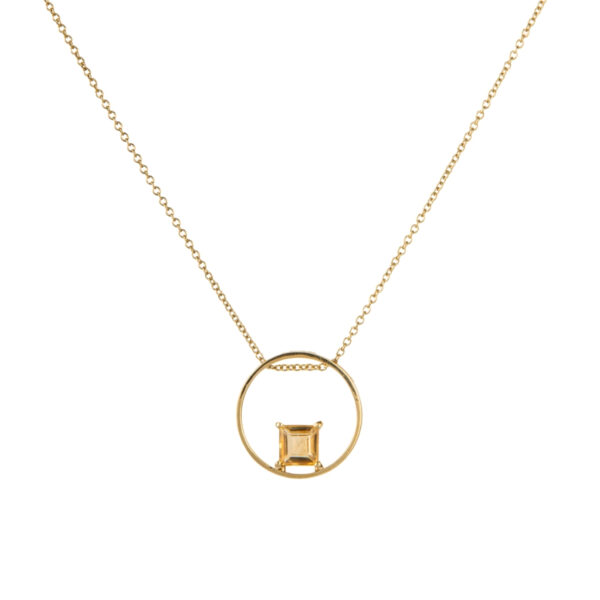 Collana in Oro Giallo 9k con Citrino 0,65 ct