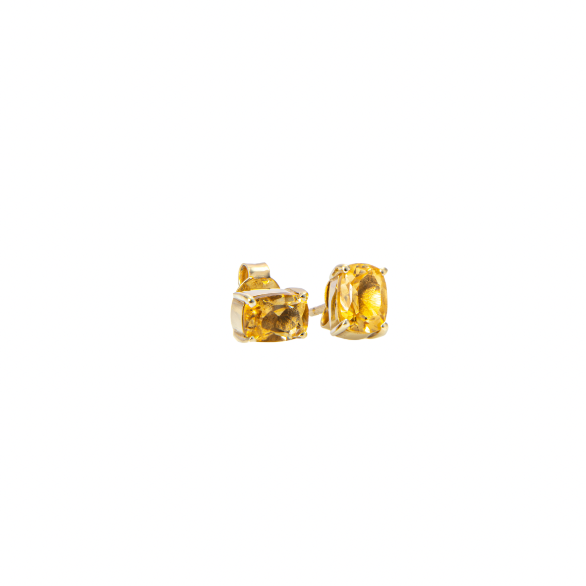 Orecchini a Lobo in Oro Giallo 9k con Citrino 1,8 ct