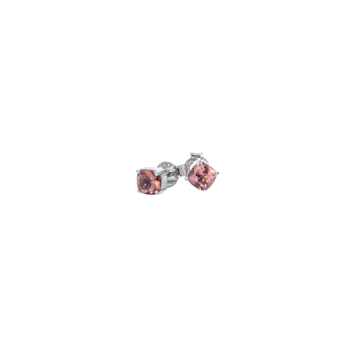 Orecchini a Lobo in Oro Bianco 9k con Tormalina 1,22 ct