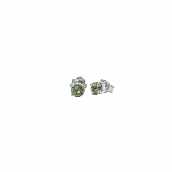 Orecchini a Lobo in Oro Bianco 9k con Zaffiro 1,47 ct