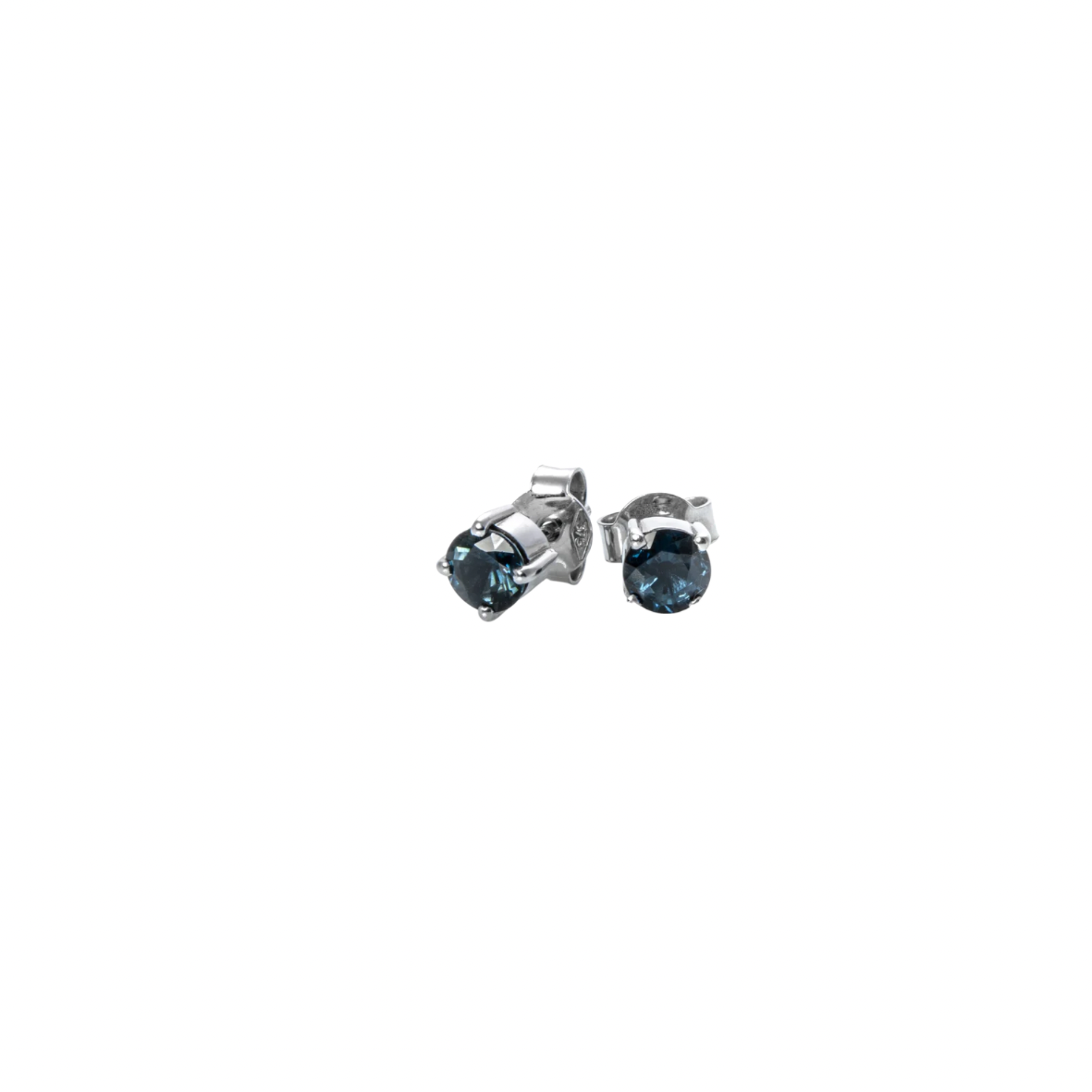 Orecchini a Lobo in Oro Bianco 9k con Zaffiro 1,2 ct