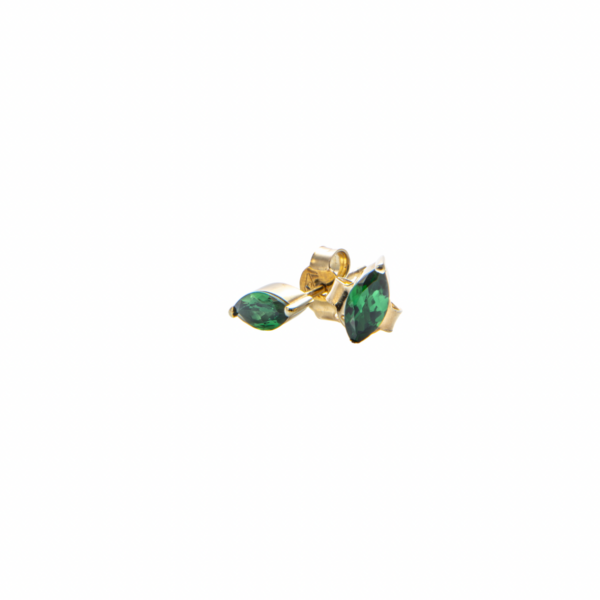 Orecchini a Lobo in Oro Giallo 9k con Tsavorite 1 ct
