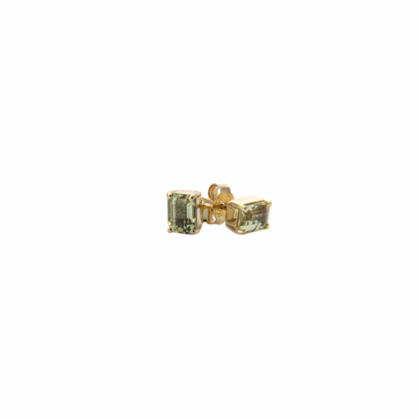 Orecchini a Lobo in Oro Giallo 9k con Berillo 1,81 ct