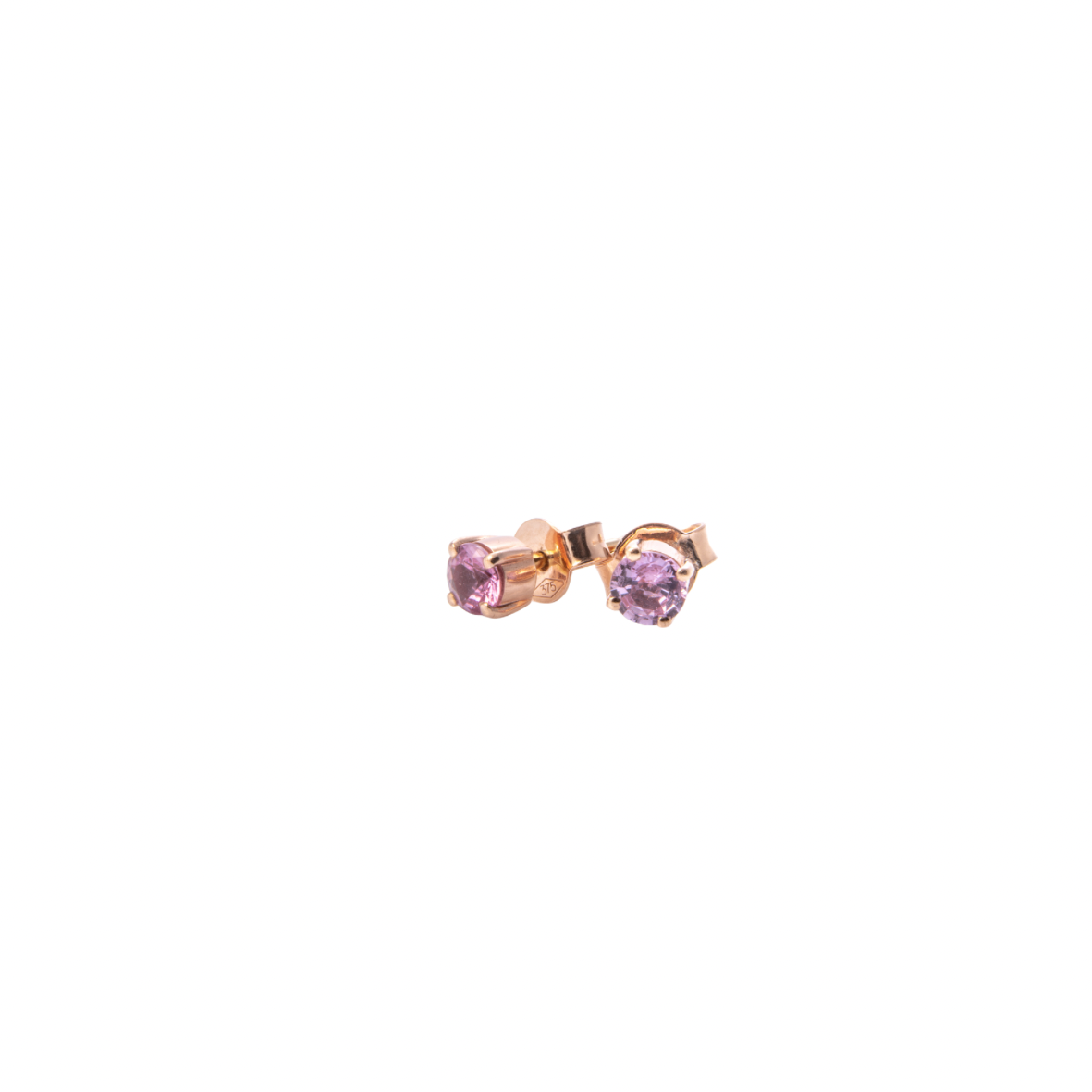 Orecchini a Lobo in Oro Rosa 9k con Zaffiro 0,80 ct