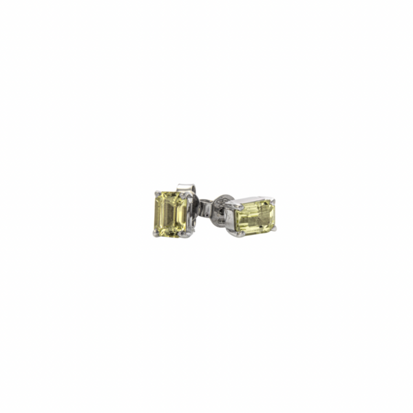 Orecchini a Lobo in Oro Bianco 9k con Berillo 1,81 ct