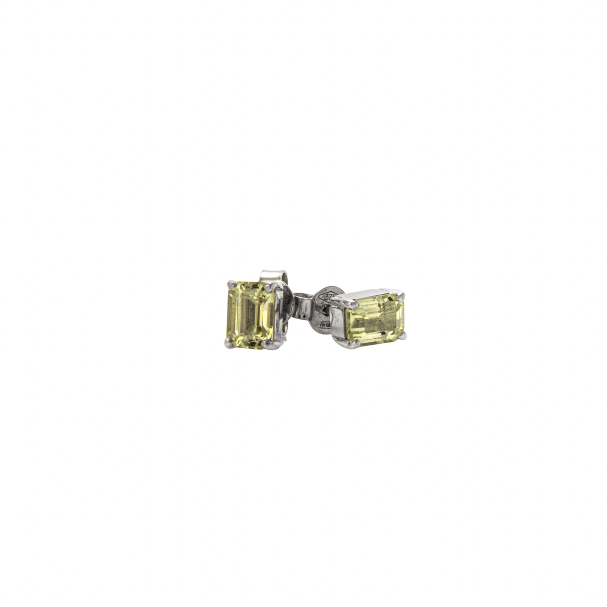 Orecchini a Lobo in Oro Bianco 9k con Berillo 1,81 ct