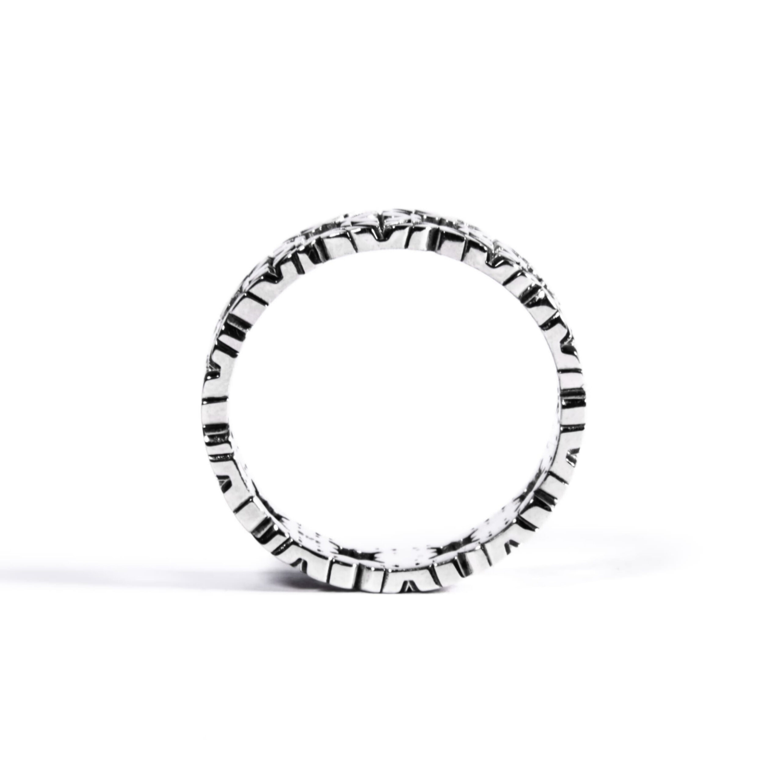 Fede Monogram Cler in Oro Bianco 9k - immagine 3