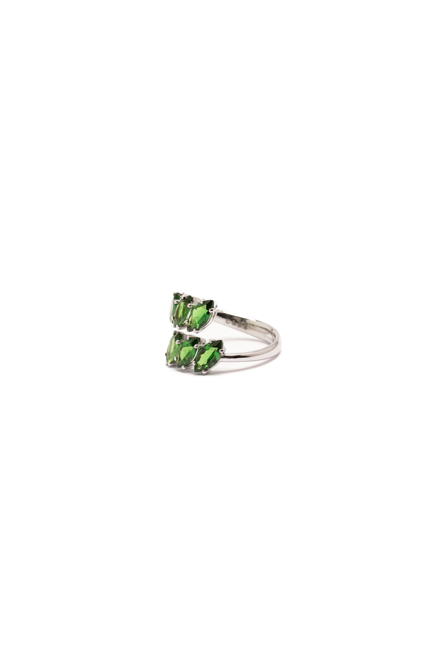 Anello in Oro Bianco 18k con Tsavorite 2,45 ct - immagine 3