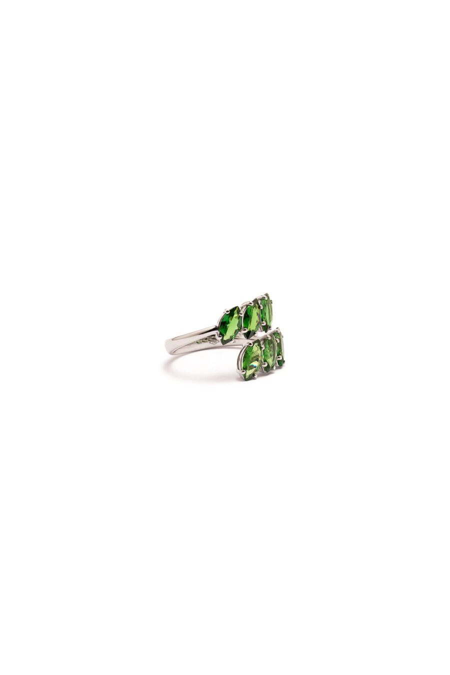 Anello in Oro Bianco 18k con Tsavorite 2,45 ct - immagine 2