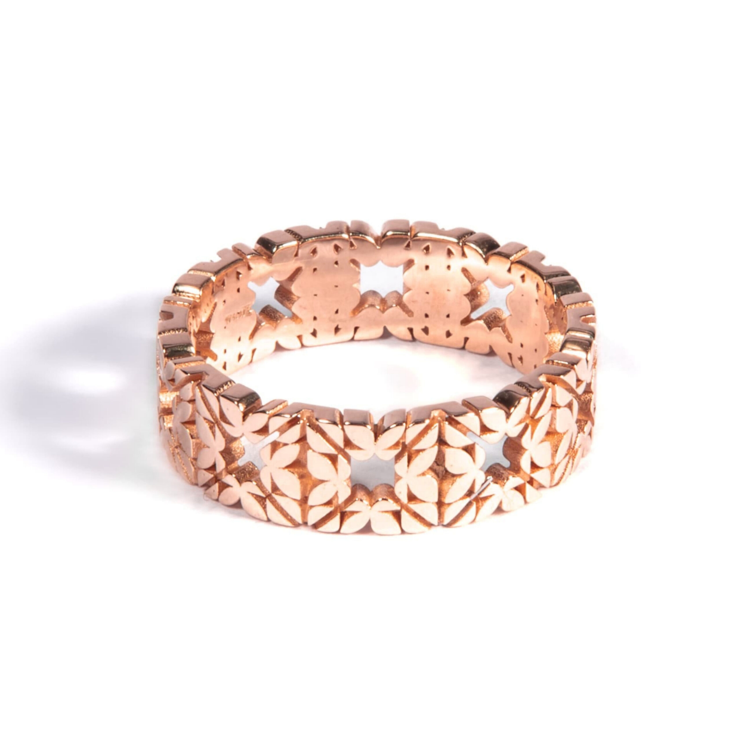 Fede Monogram Cler in Oro Rosa 9k