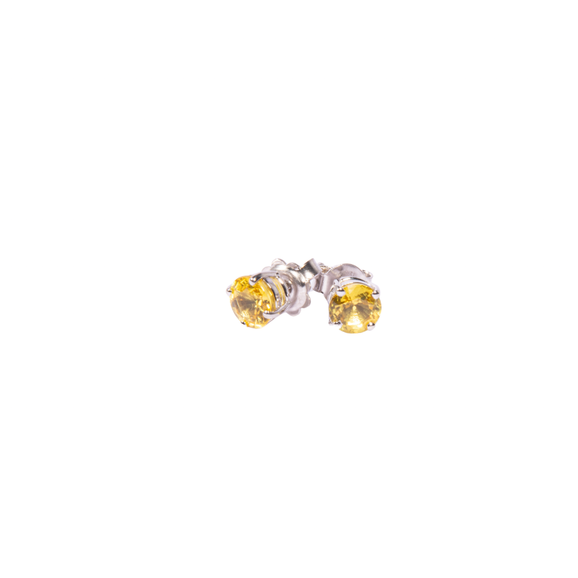 Orecchini a lobo in Oro Bianco 9k con Zaffiri 2 ct