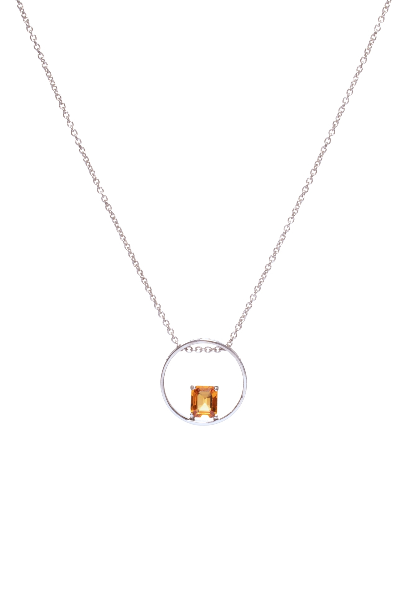 Collana in Oro Bianco 9k con Zaffiro 0,72 ct