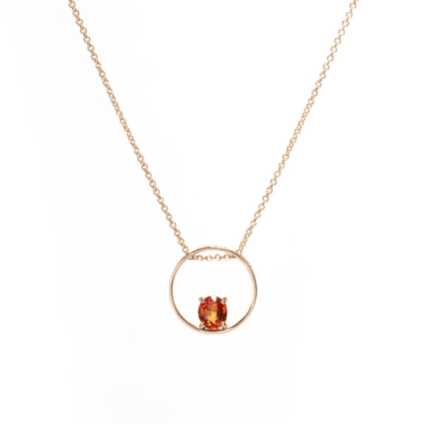 Collana in Oro Giallo 9k con Zaffiro 0,95 ct