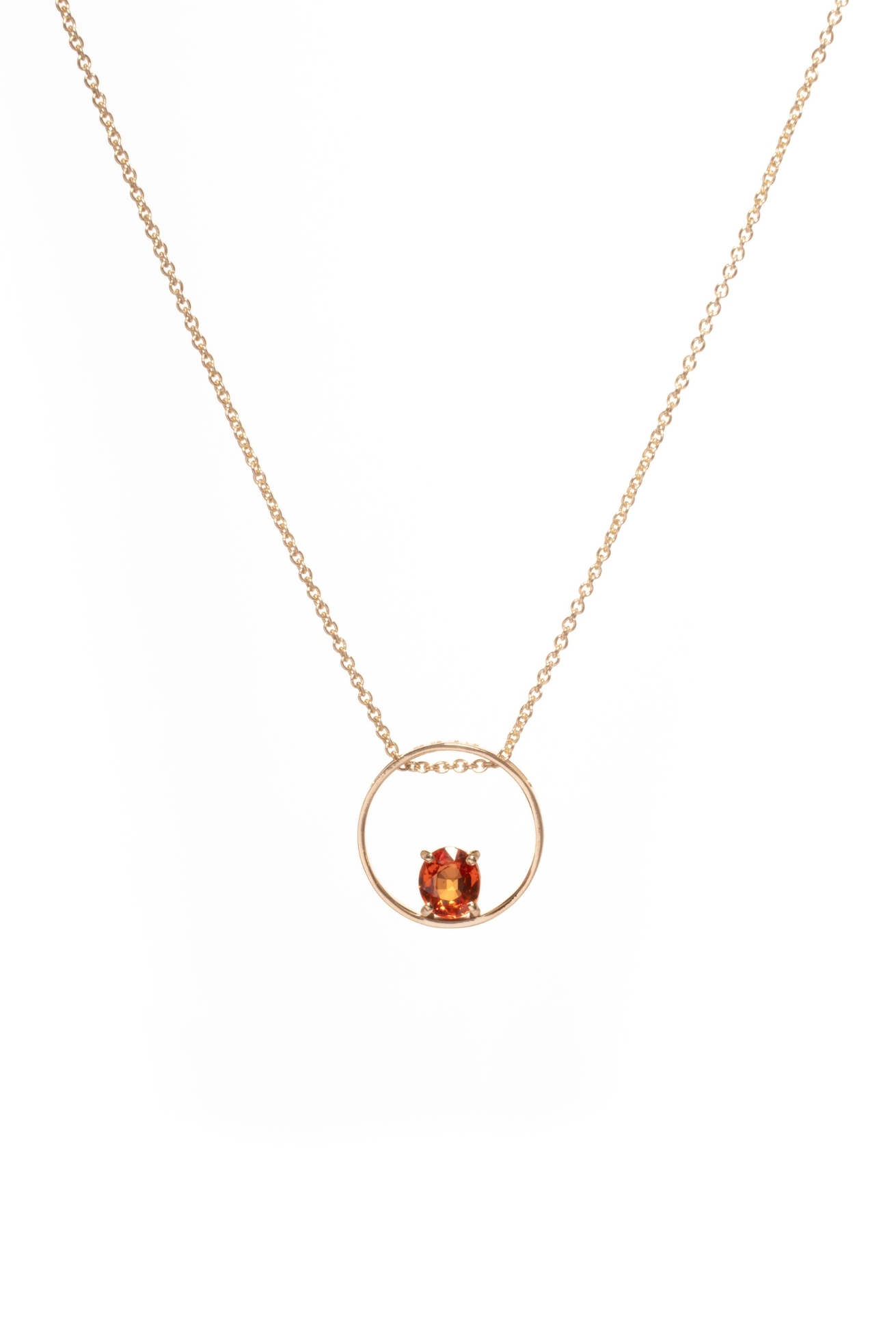 Collana in Oro Giallo 9k con Zaffiro 0,95 ct
