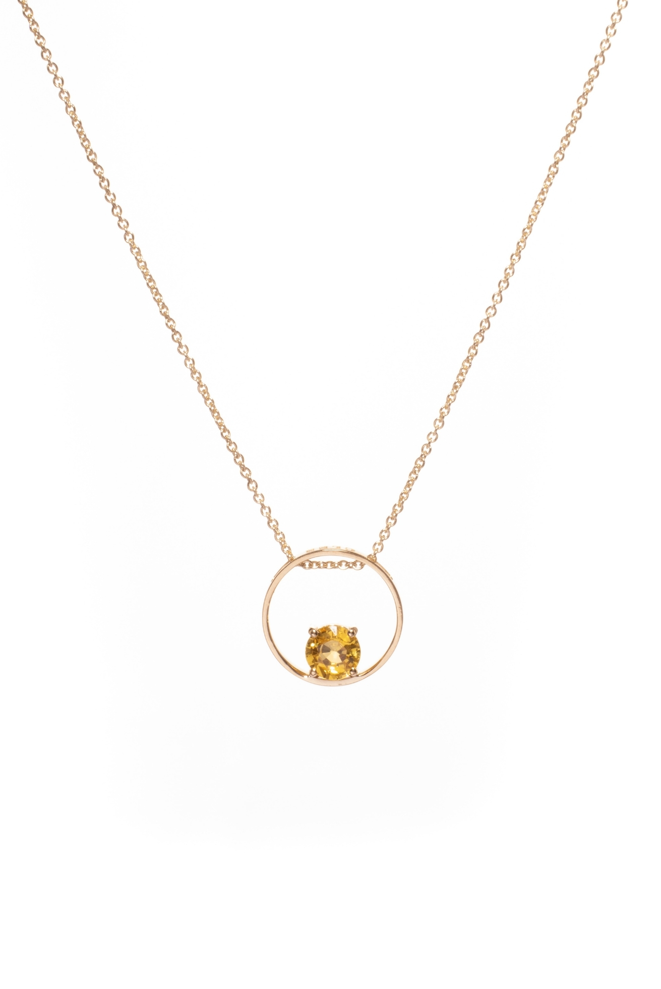 Collana in Oro Giallo 9k con Zaffiro 1,11 ct