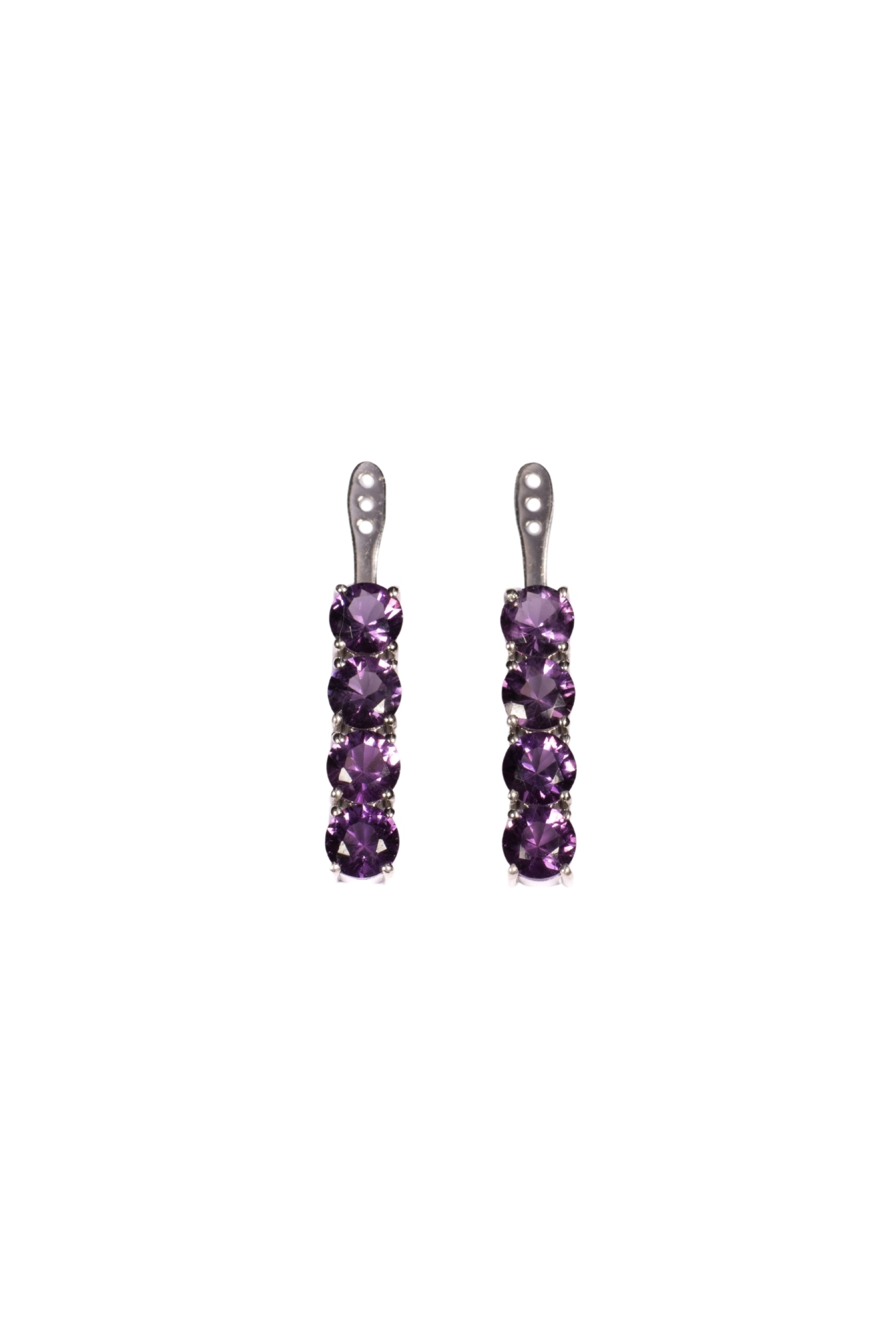Back Flip in Oro Bianco 9k con Ametista 3,65 ct