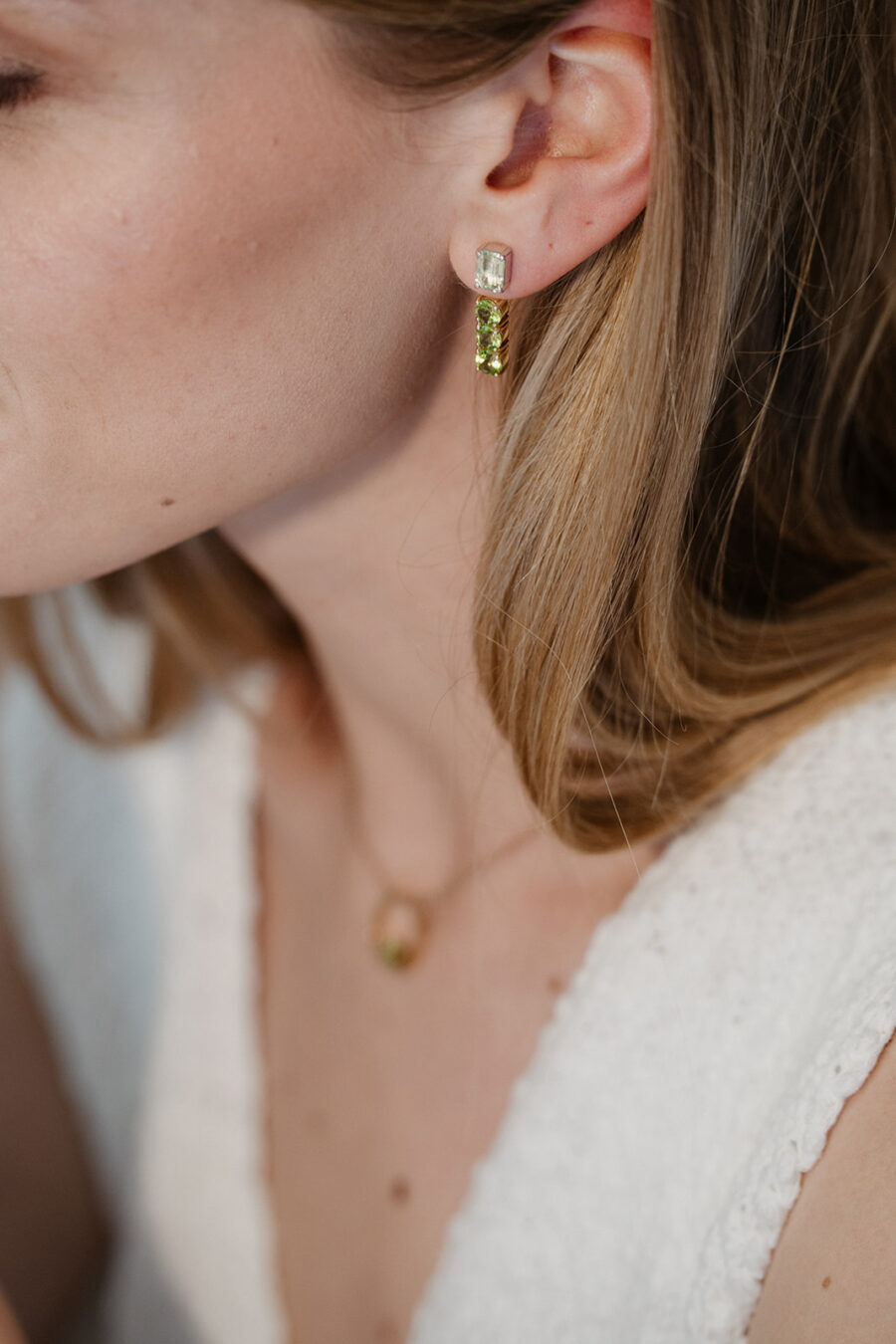Back Flip in Oro Giallo 9k con Peridoto 3,92 ct - immagine 4