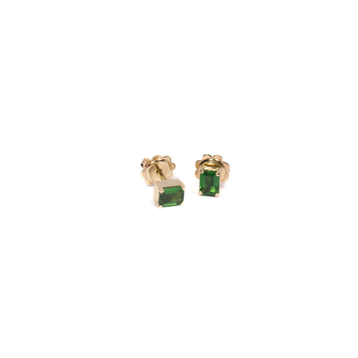 Orecchino a lobo in oro giallo 9k con Tsavorite 0.85ct