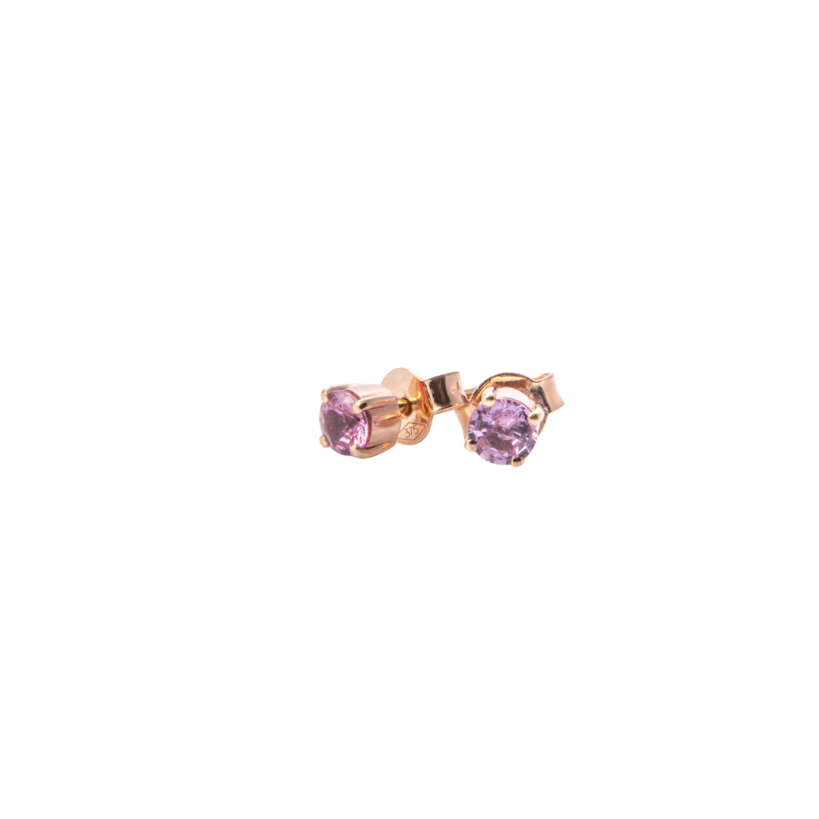 Orecchino a lobo in oro rosa 9k con Tormalina 1.1ct