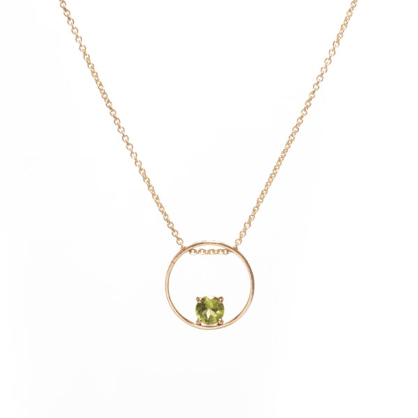 Collana in Oro Giallo 9k con Peridoto 0,52 ct