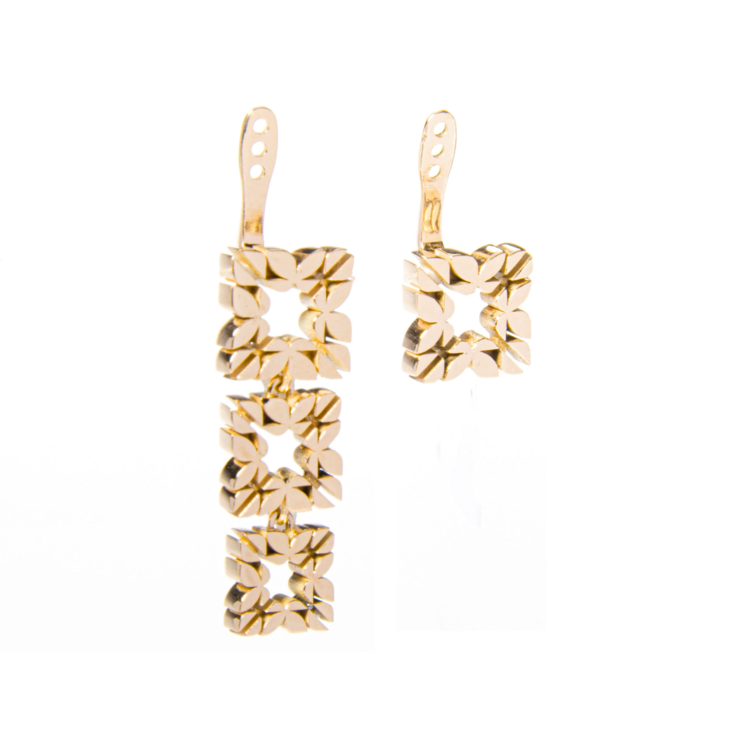 Monogram triplo e Monogram singolo Cler in Oro Giallo 9k