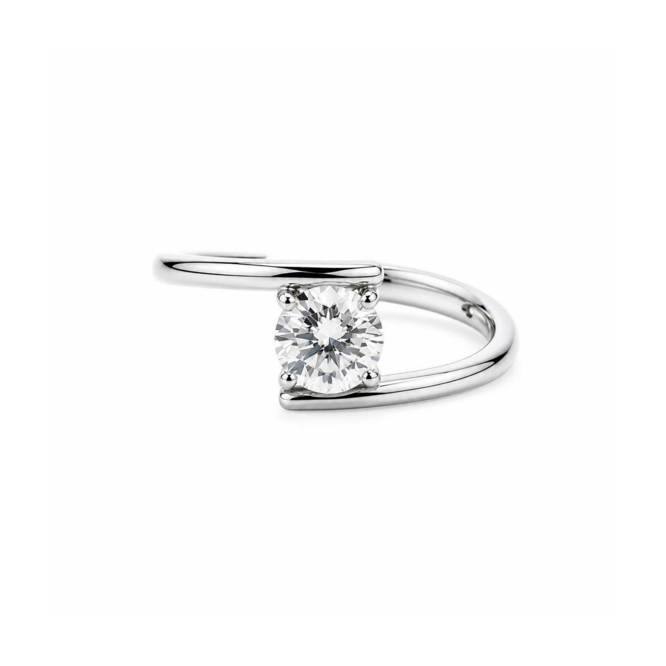 Anello in Platino con Diamante 1ct