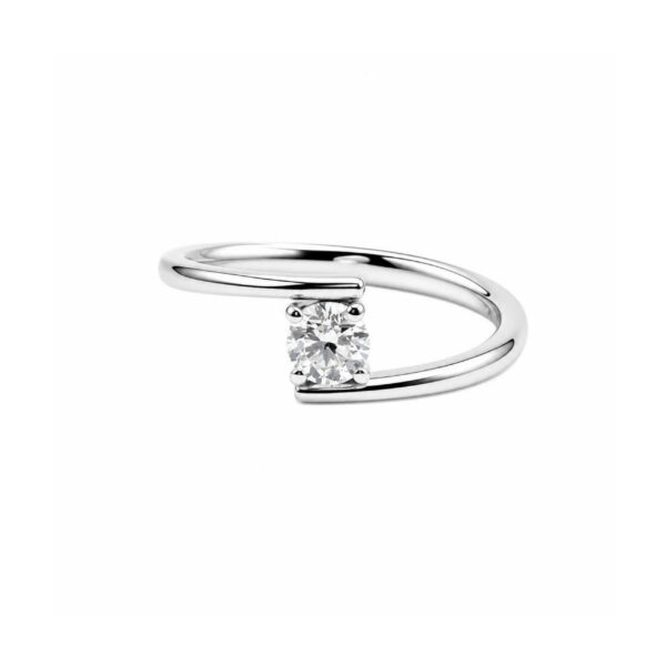 Anello in Platino con Diamante 0,5ct