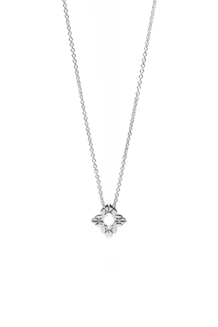 Collana Monogram Cler in Oro Bianco 9k