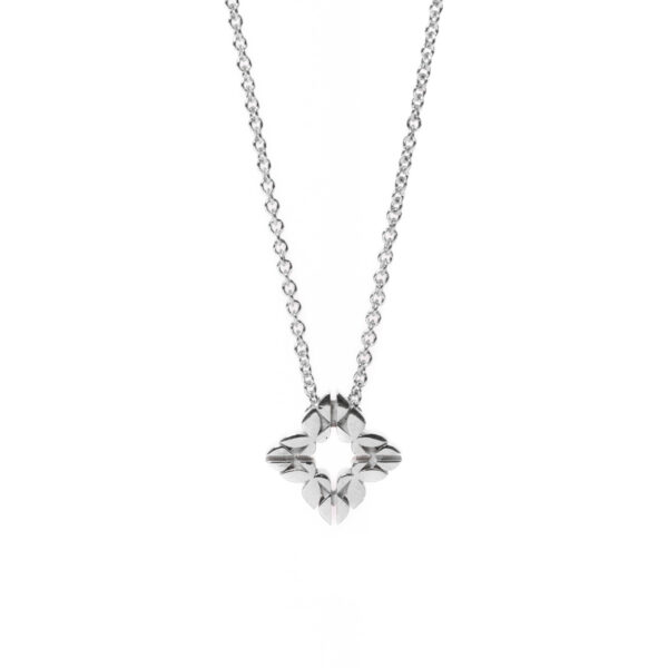 Collana Monogram Cler in Oro Bianco 9k