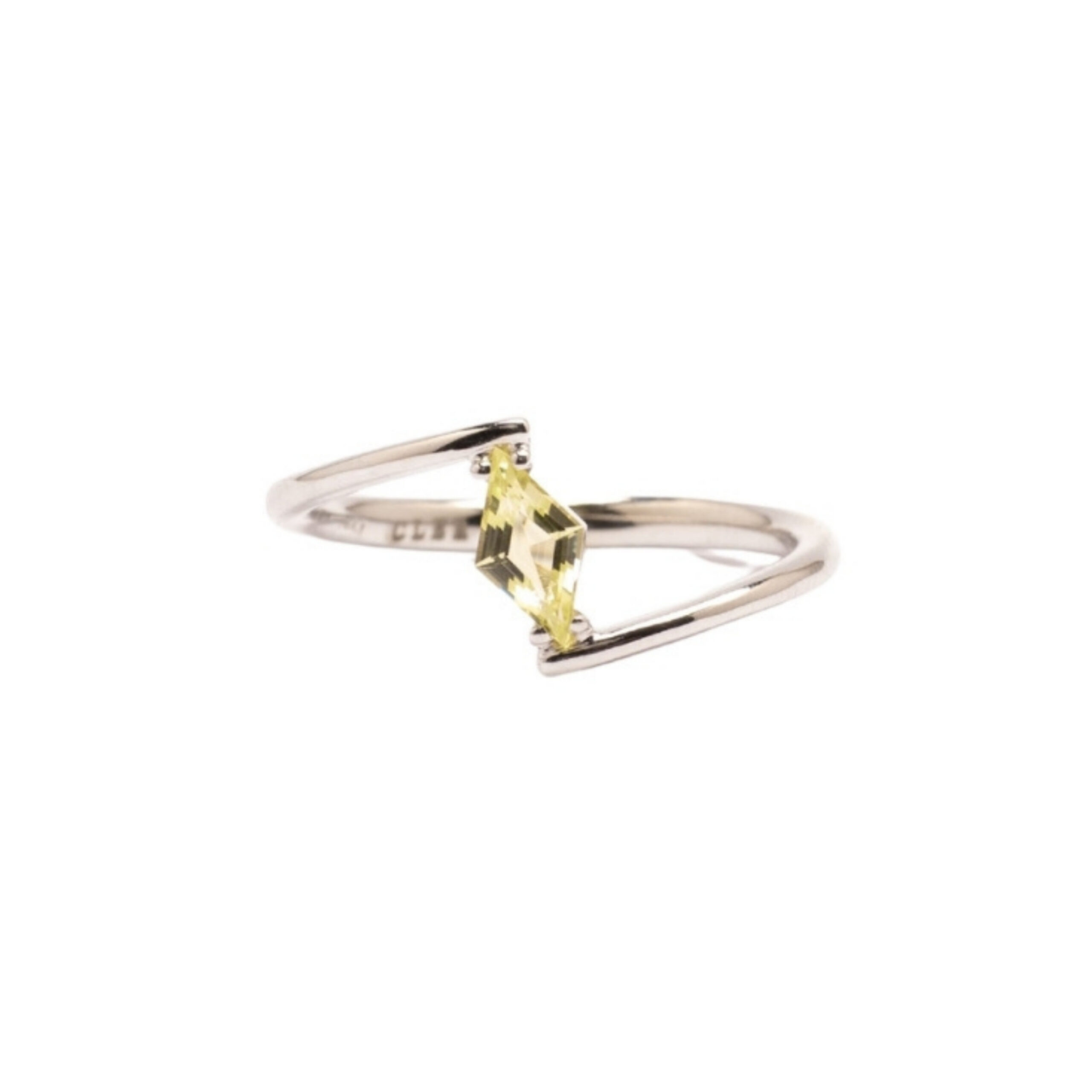 Anello Eterna in Oro Bianco 9k con Crisoberillo 0,49ct