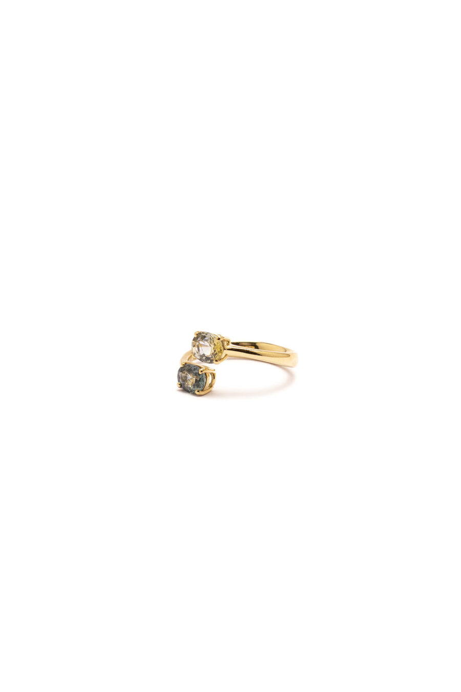 Anello in Oro Giallo 18k con Zaffiro 0,9ct e Zaffiro Multicolor 0,82ct - immagine 3