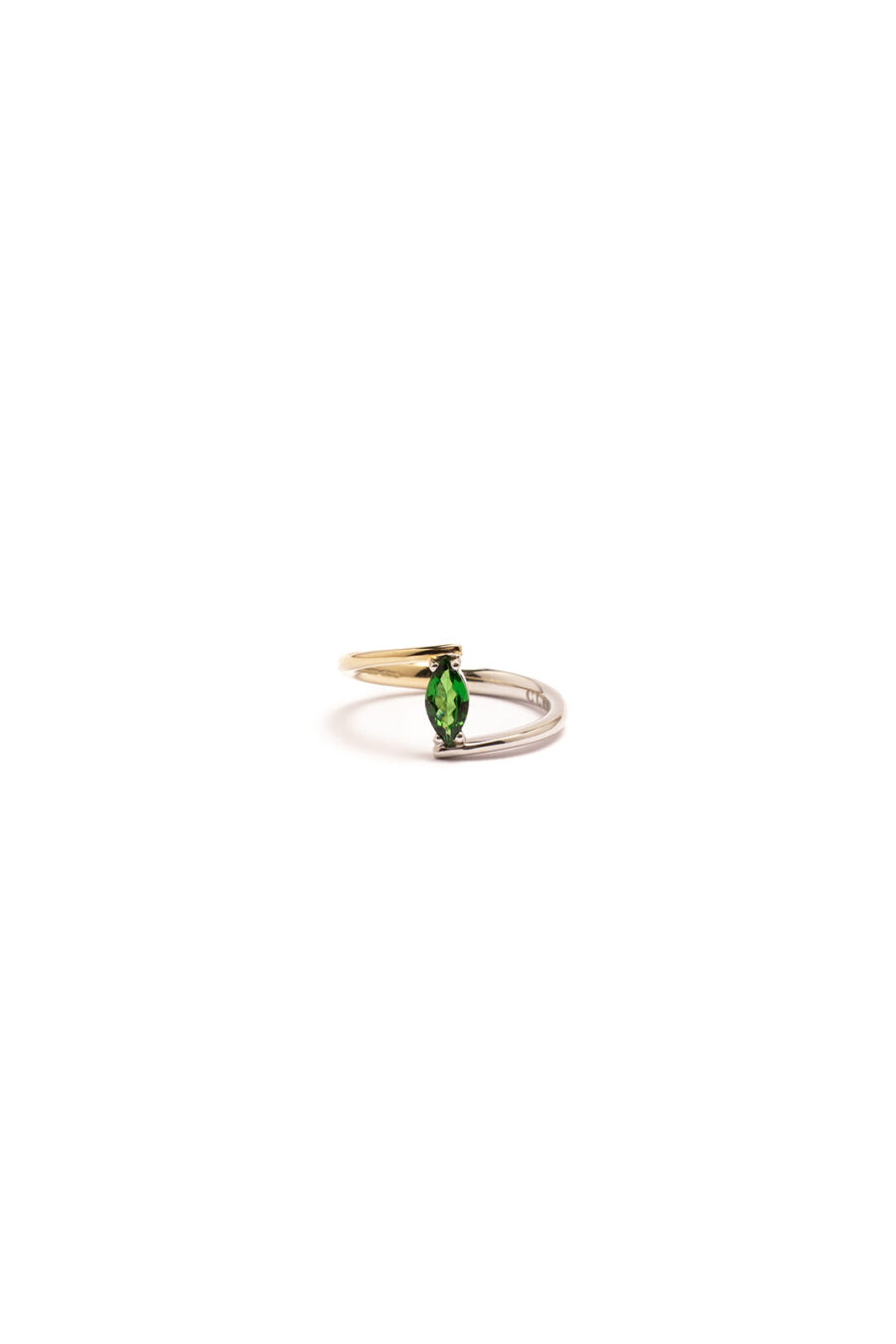 Anello Eterna in Oro Bianco e Oro Giallo 9k con Tsavorite 0,46ct