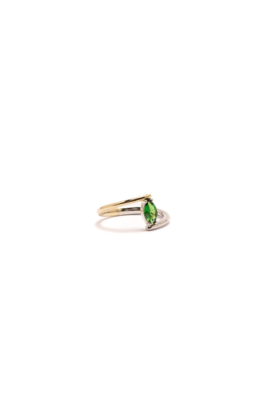 Anello Eterna in Oro Bianco e Oro Giallo 9k con Tsavorite 0,46ct - immagine 2