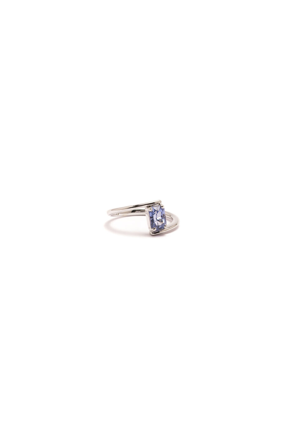 Anello Eterna in Oro Bianco 9k con Zaffiro 1,7ct - immagine 2