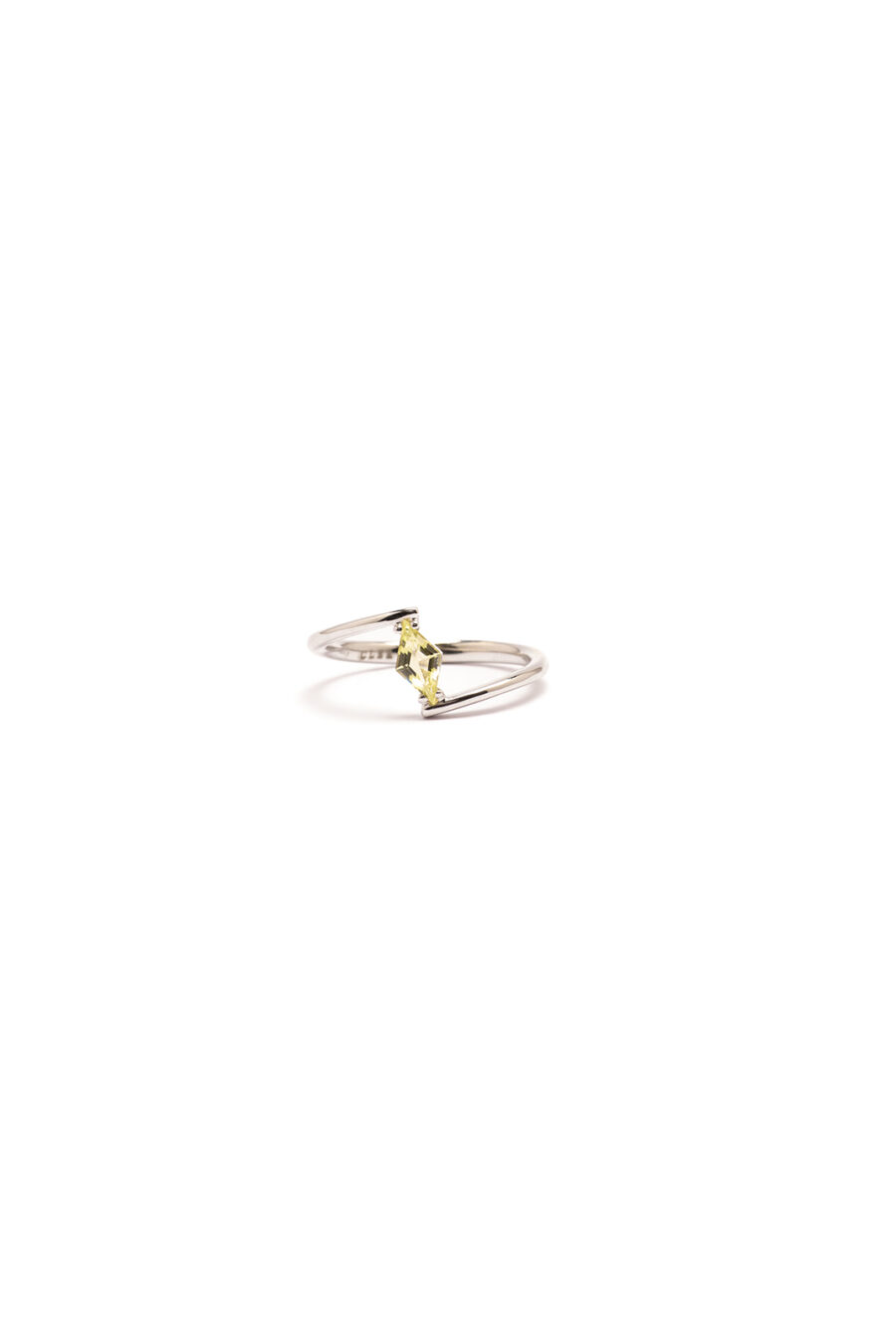Anello Eterna in Oro Bianco 9k con Crisoberillo 0,49ct