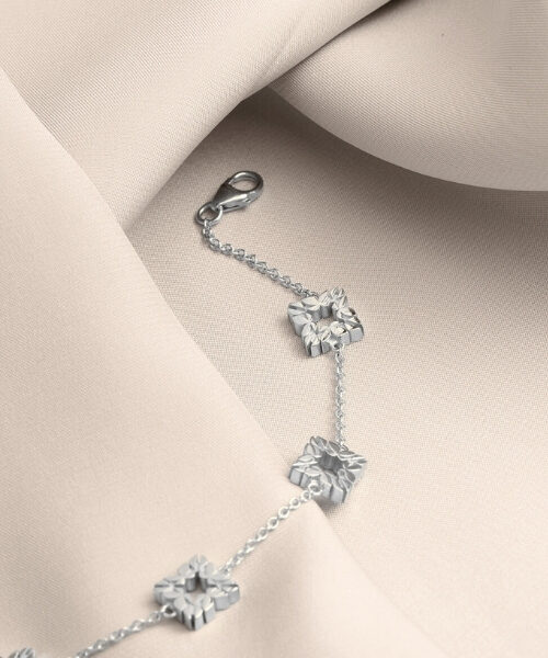 Bracciale Monogram Cler in Oro Bianco 9k