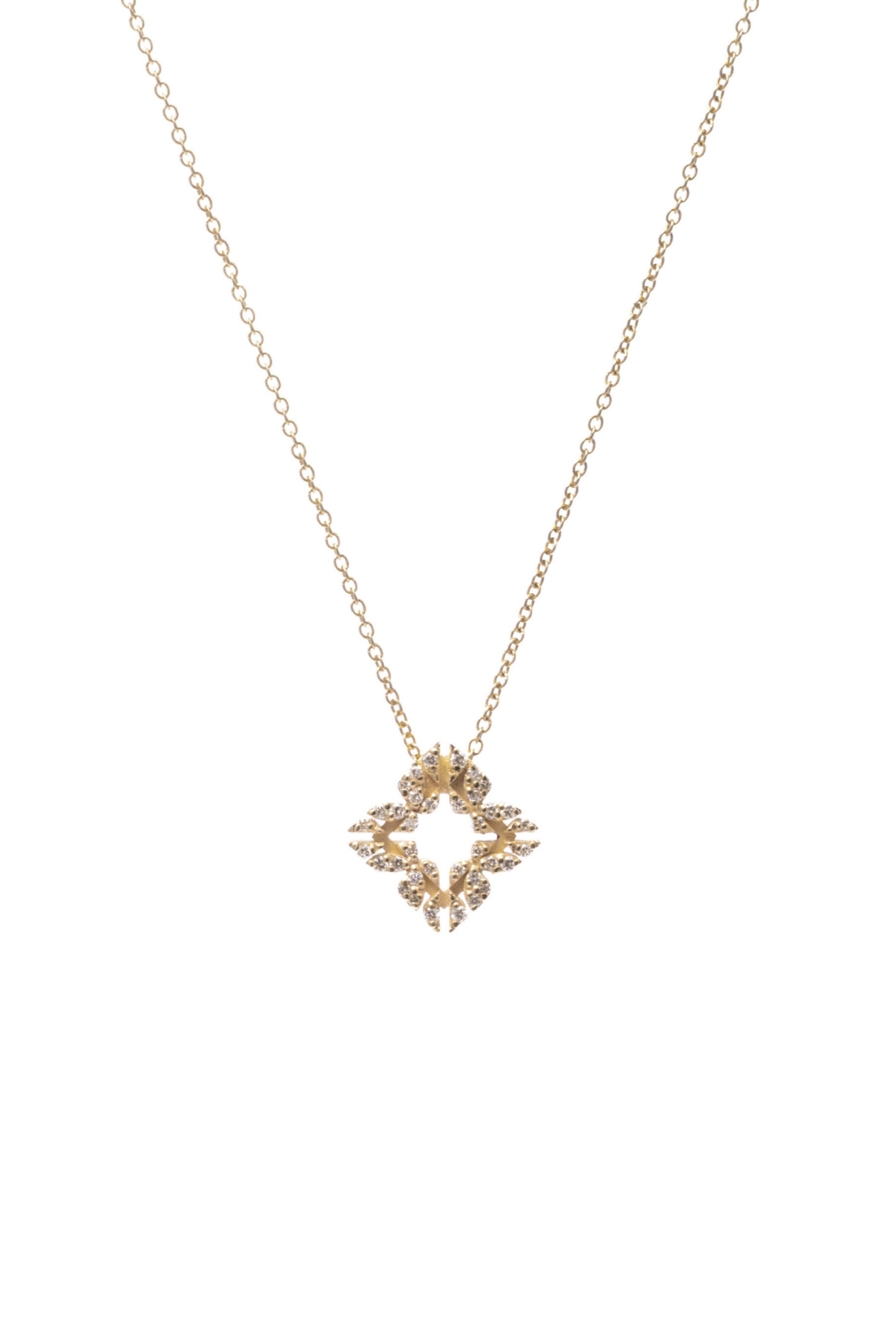 Collana Monogram Cler in Oro Giallo 9k con Diamanti D color 0,12ct