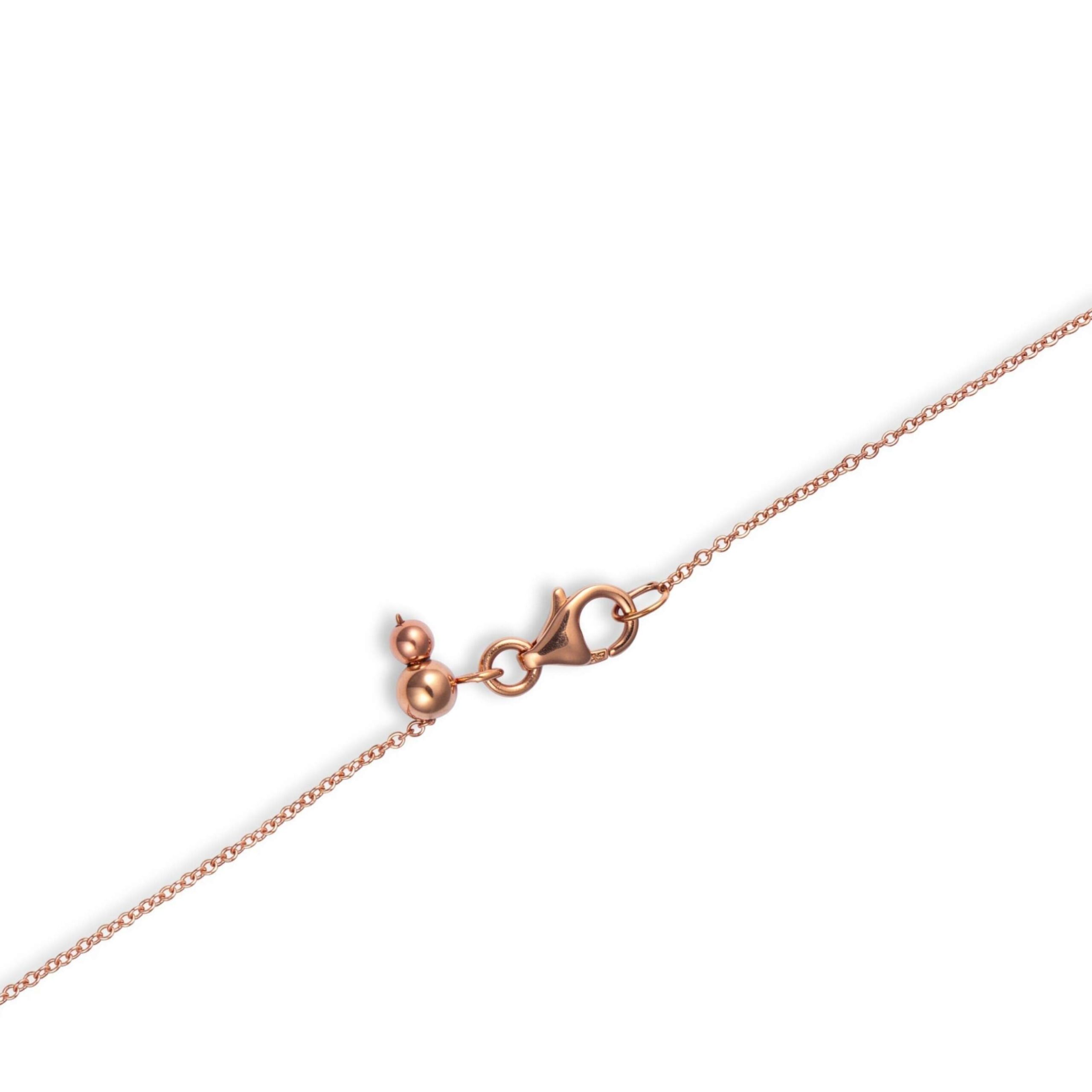 Collana Monogram Cler in Oro Rosa 9k con Diamanti D color 0,12ct - immagine 4