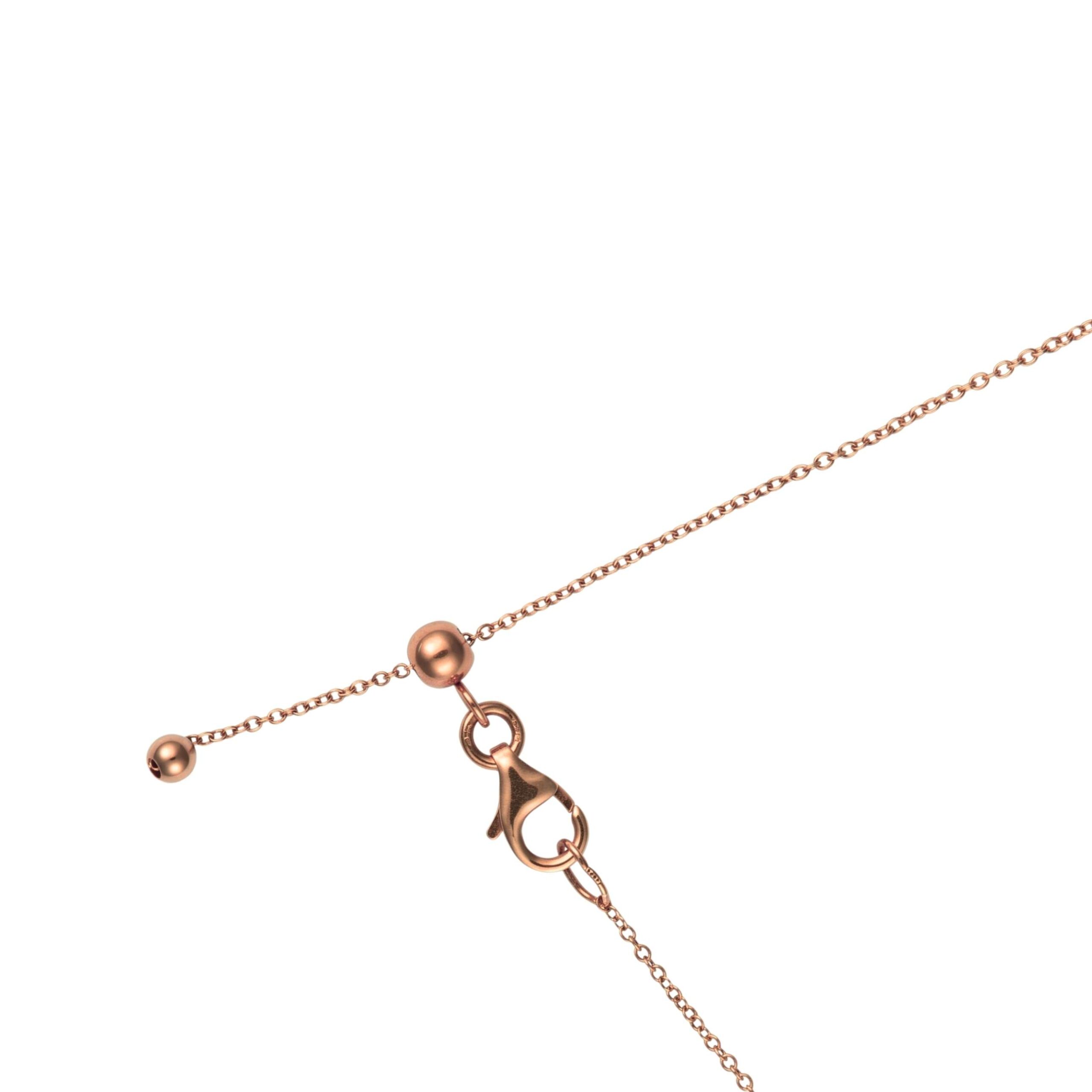 Collana Monogram Cler in Oro Rosa 9k con Diamanti D color 0,12ct - immagine 5