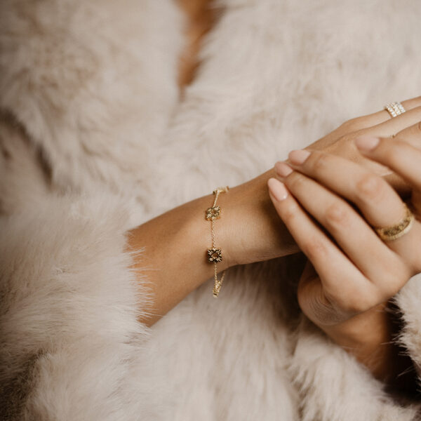 Bracciale Monogram Cler in Oro Giallo 9k