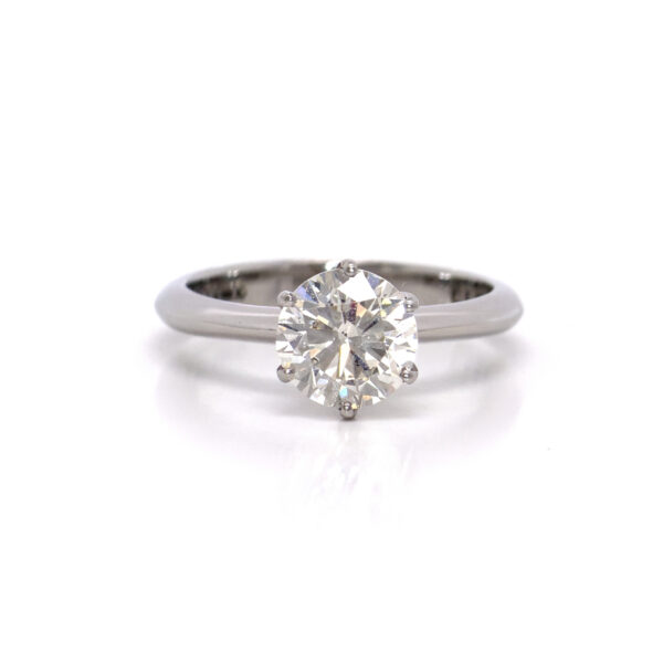 Solitario in Platino con Diamante 1,61ct