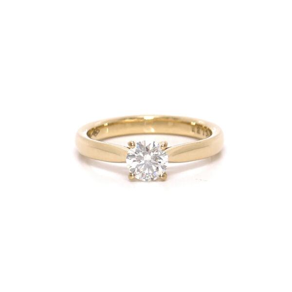 Solitario in Oro Giallo 18k con Diamante 0,59ct