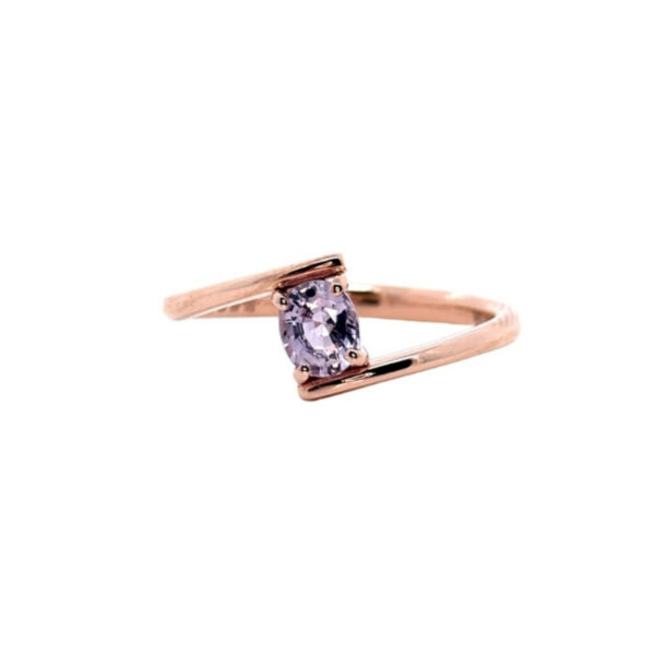 Anello Eterna in Oro Rosa 9k con Zaffiro 0,66ct